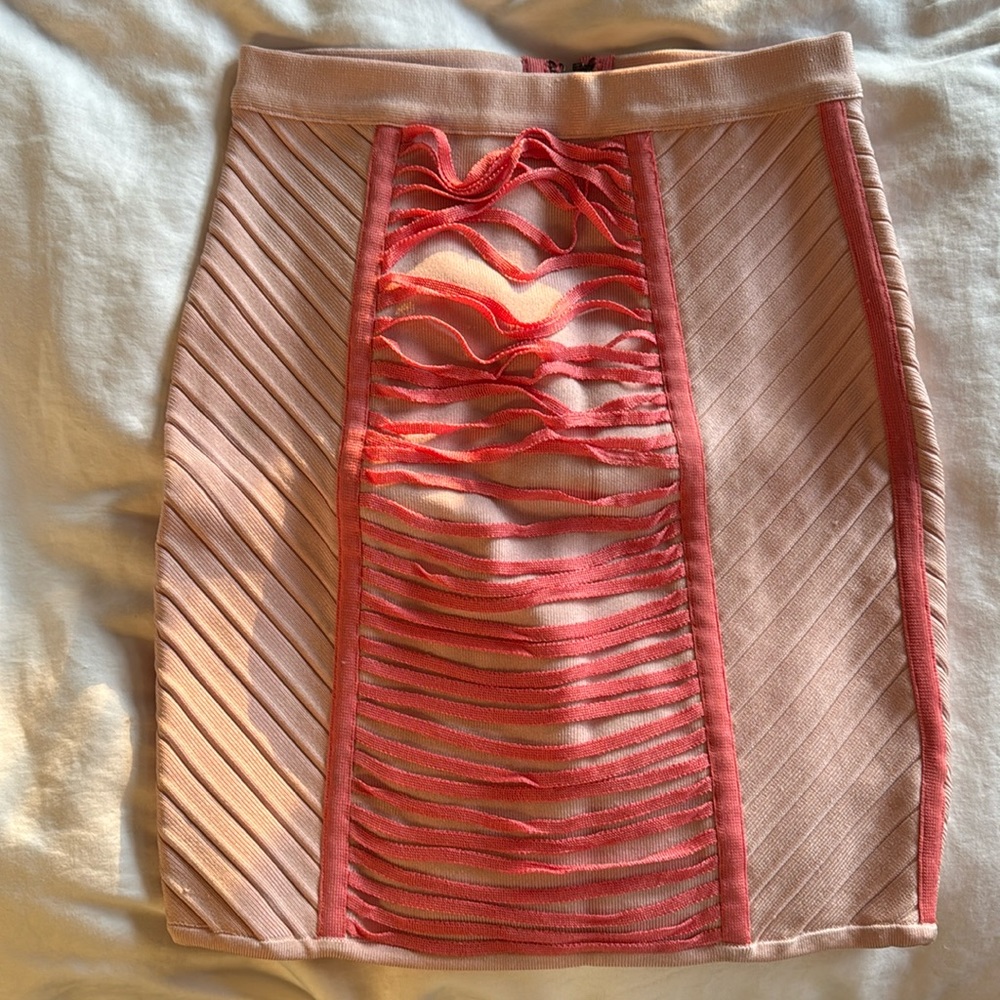 Stretta Pink Bandage Skirt